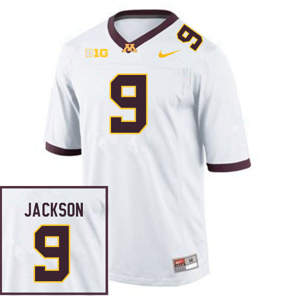 Men #9 Daniel Jackson Minnesota Golden Gophers College Football Jerseys Sale-White
